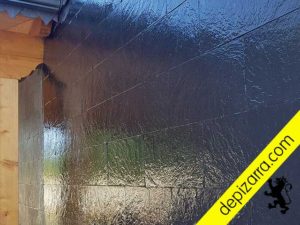 Preciosa fachada pizarra calibrada.