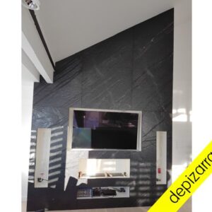 Fachada ventilada piedra pizarra.