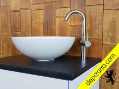 Encimera pizarra negra.