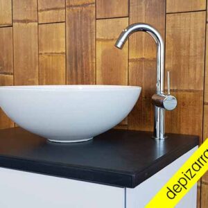 Encimera pizarra negra.