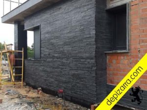 Fachada de pizarra listones