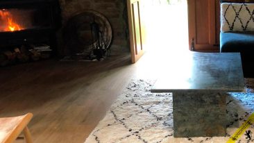 Mesa de piedra pizarra.