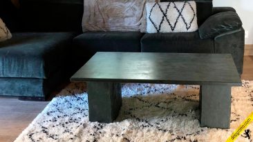 Mesa de pizarra para salón.