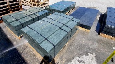 Verde Pol serrada pizarra para revestimientos.